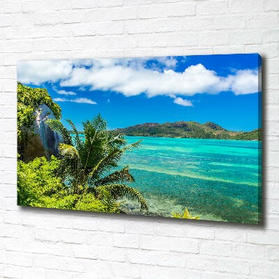 Tableau toile imprimée Côte des Seychelles