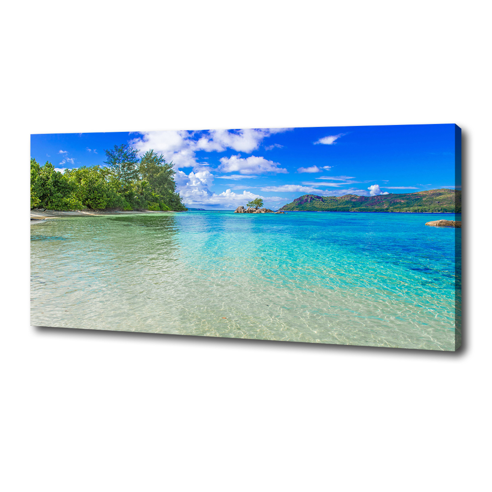 Tableau photo sur toile Plage aux Seychelles