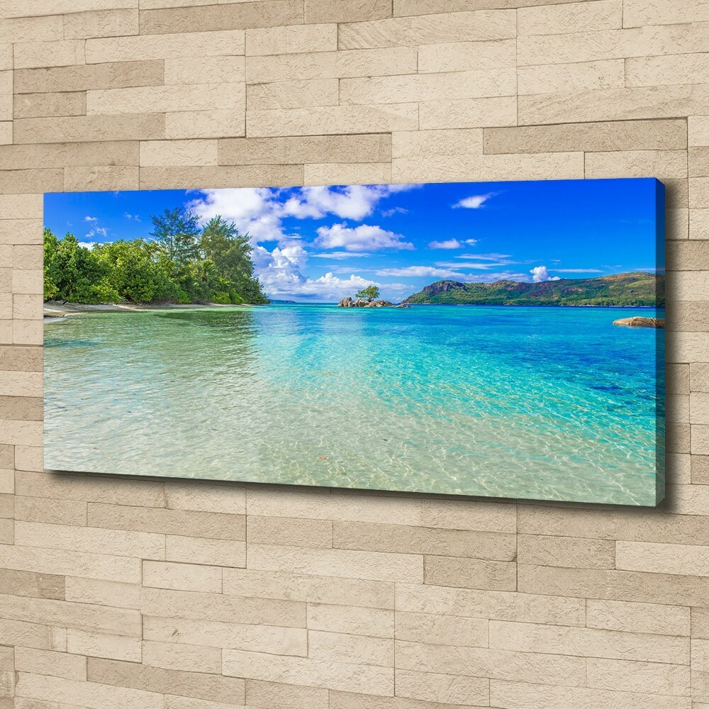 Tableau photo sur toile Plage aux Seychelles