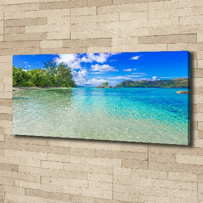 Tableau photo sur toile Plage aux Seychelles