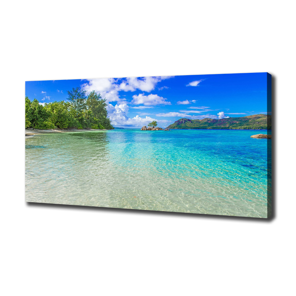 Tableau photo sur toile Plage aux Seychelles