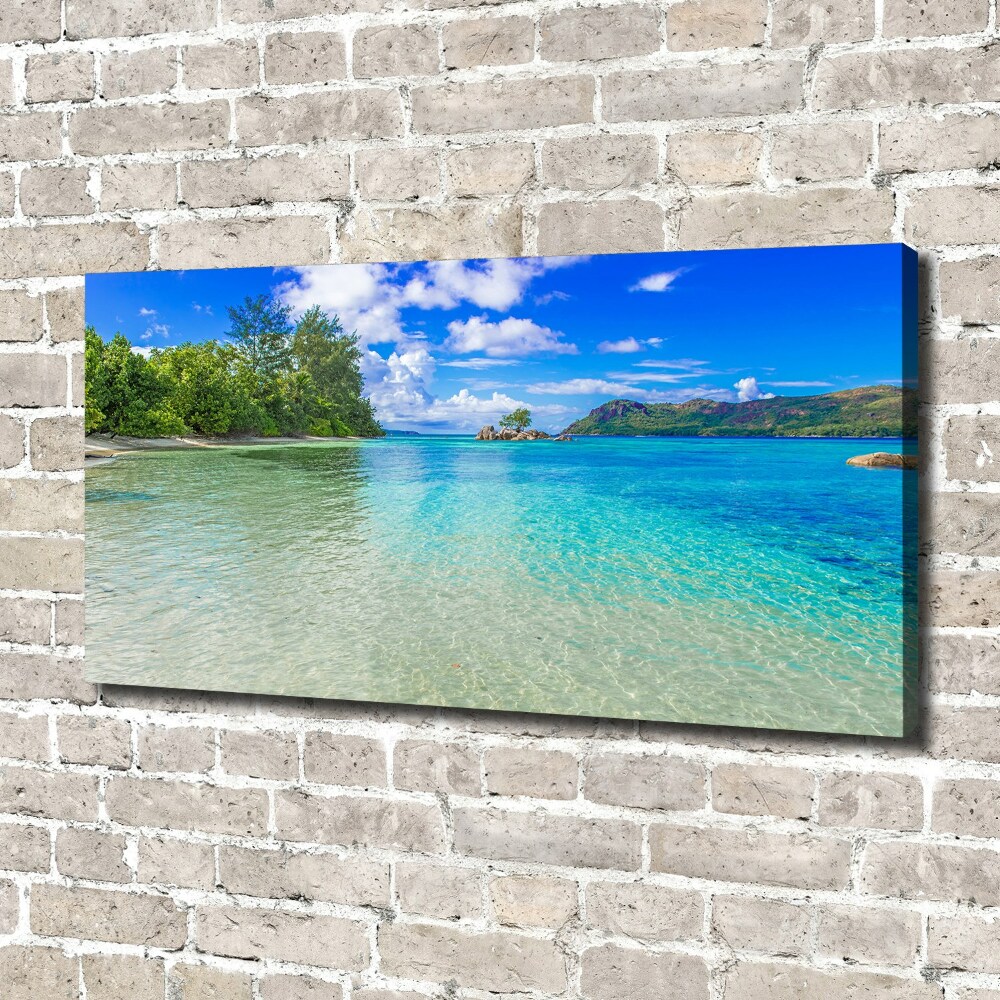 Tableau photo sur toile Plage aux Seychelles