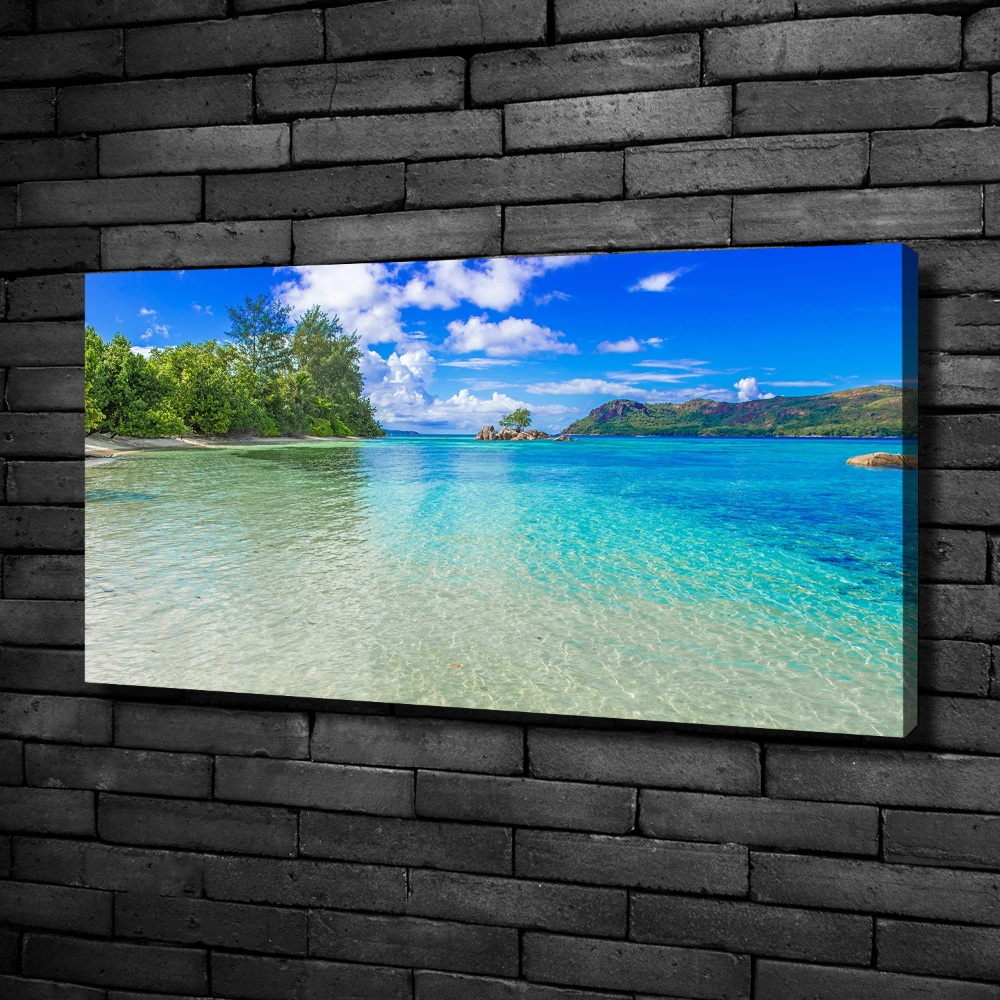 Tableau photo sur toile Plage aux Seychelles