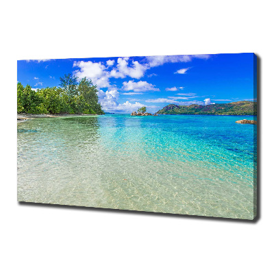 Tableau photo sur toile Plage aux Seychelles