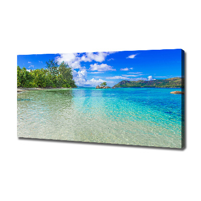 Tableau photo sur toile Plage aux Seychelles