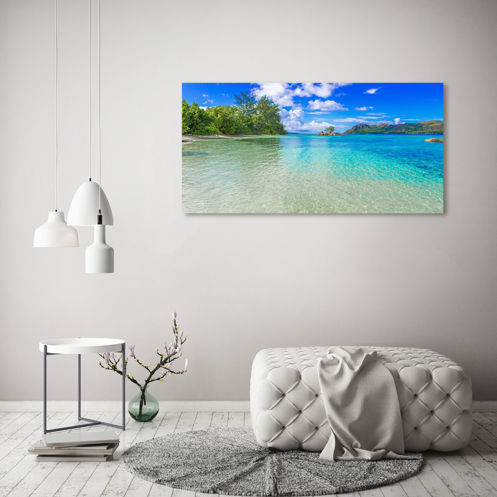 Tableau photo sur toile Plage aux Seychelles