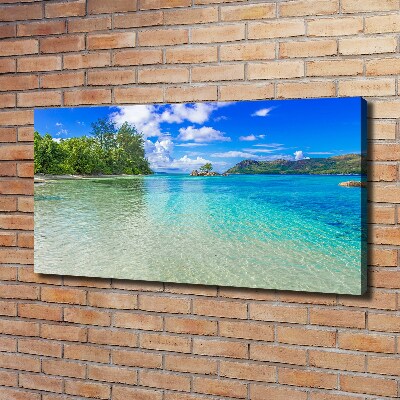 Tableau photo sur toile Plage aux Seychelles