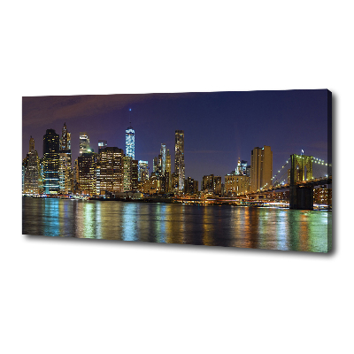 Tableau imprimé sur toile Manhattan de nuit