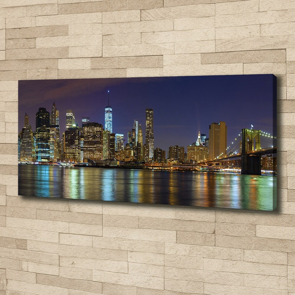 Tableau imprimé sur toile Manhattan de nuit