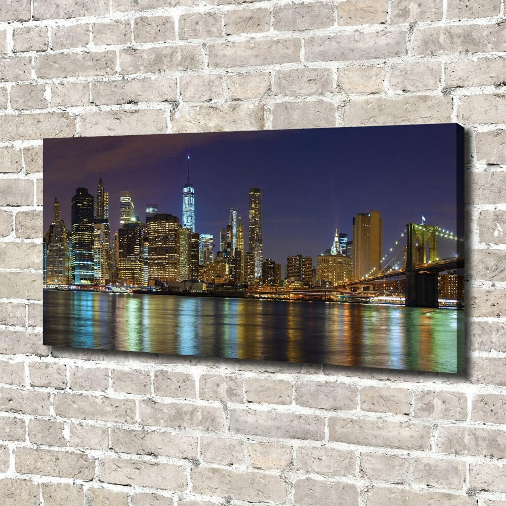 Tableau imprimé sur toile Manhattan de nuit