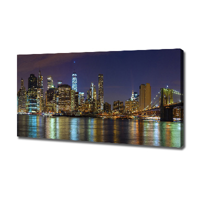 Tableau imprimé sur toile Manhattan de nuit