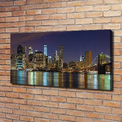 Tableau imprimé sur toile Manhattan de nuit