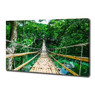 Tableau mural sur toile Pont de la forêt tropicale