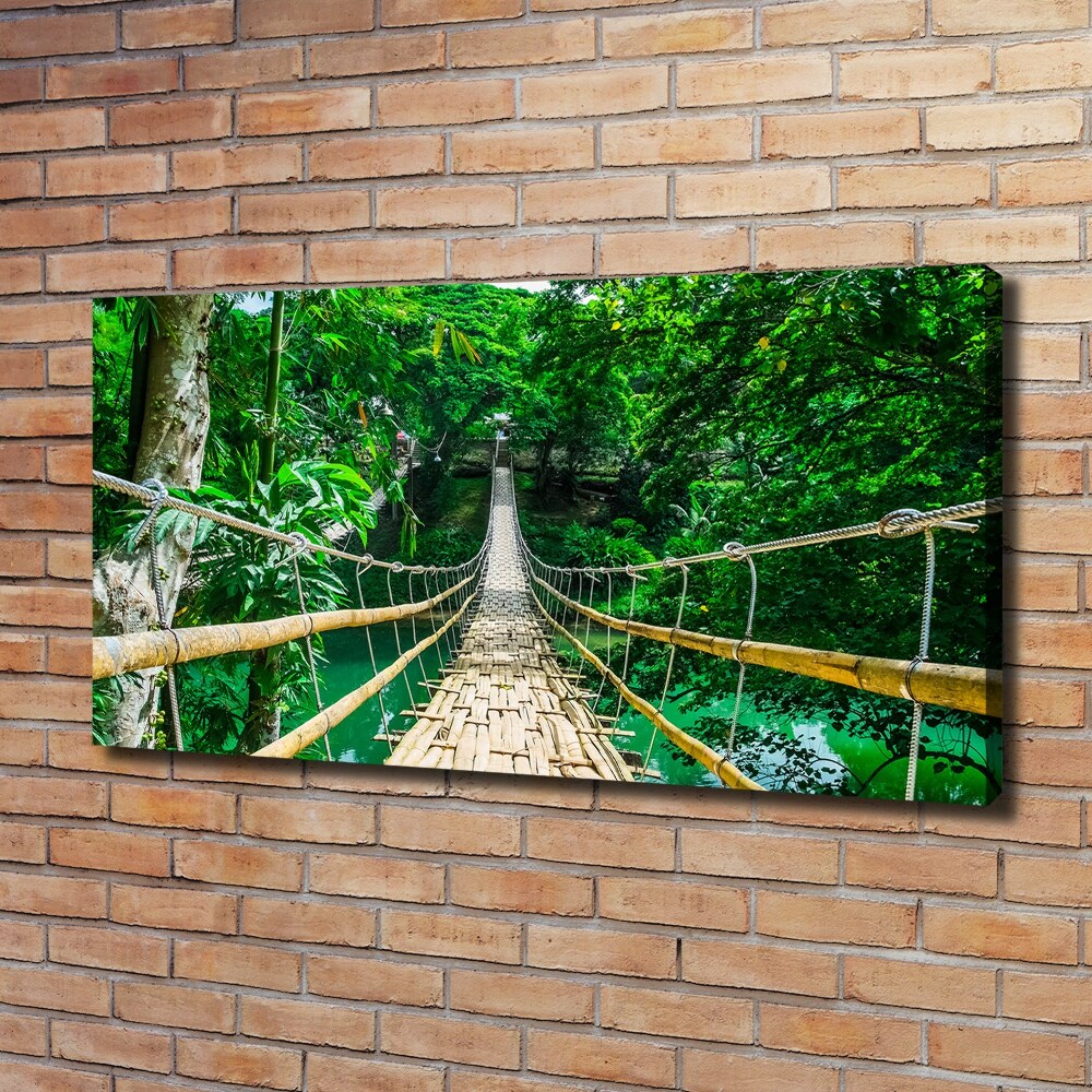 Tableau mural sur toile Pont de la forêt tropicale