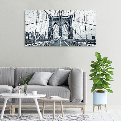 Tableau sur toile Pont de Brooklyn Manhattan