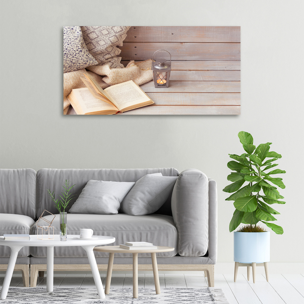 Tableau mural sur toile Détente avec un livre