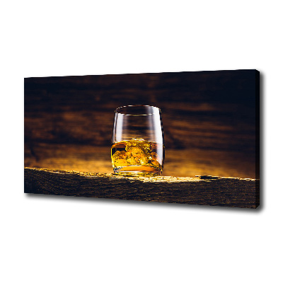 Tableau mural sur toile Bourbon dans un verre