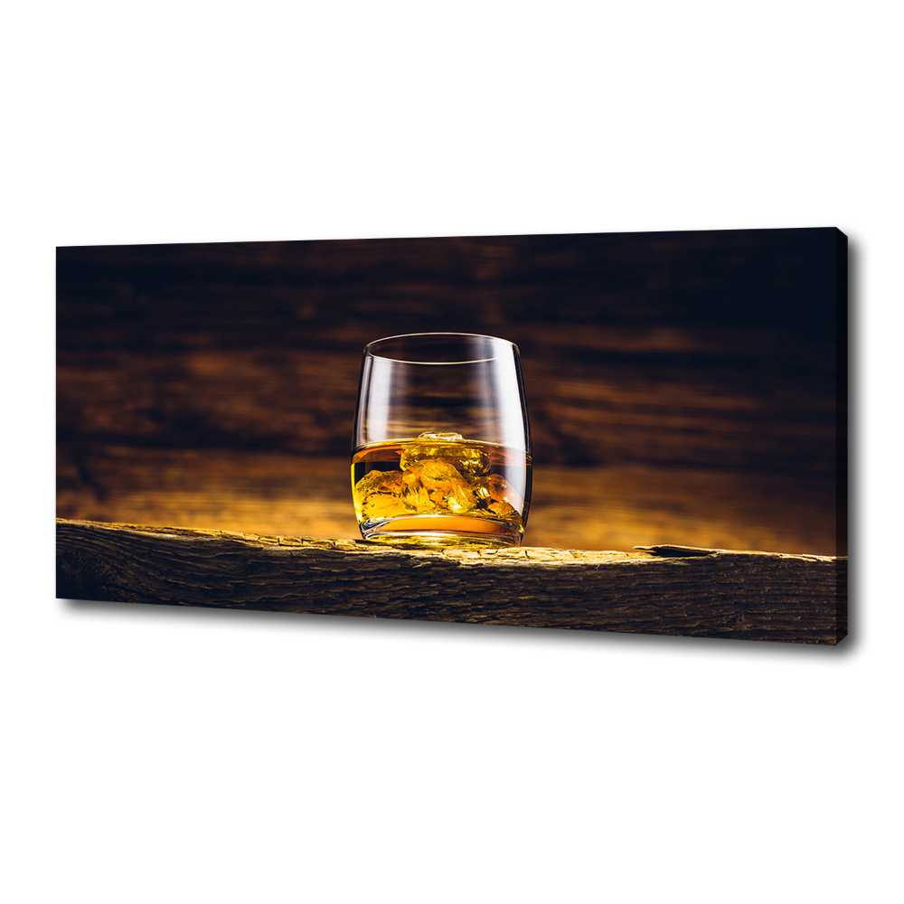 Tableau mural sur toile Bourbon dans un verre