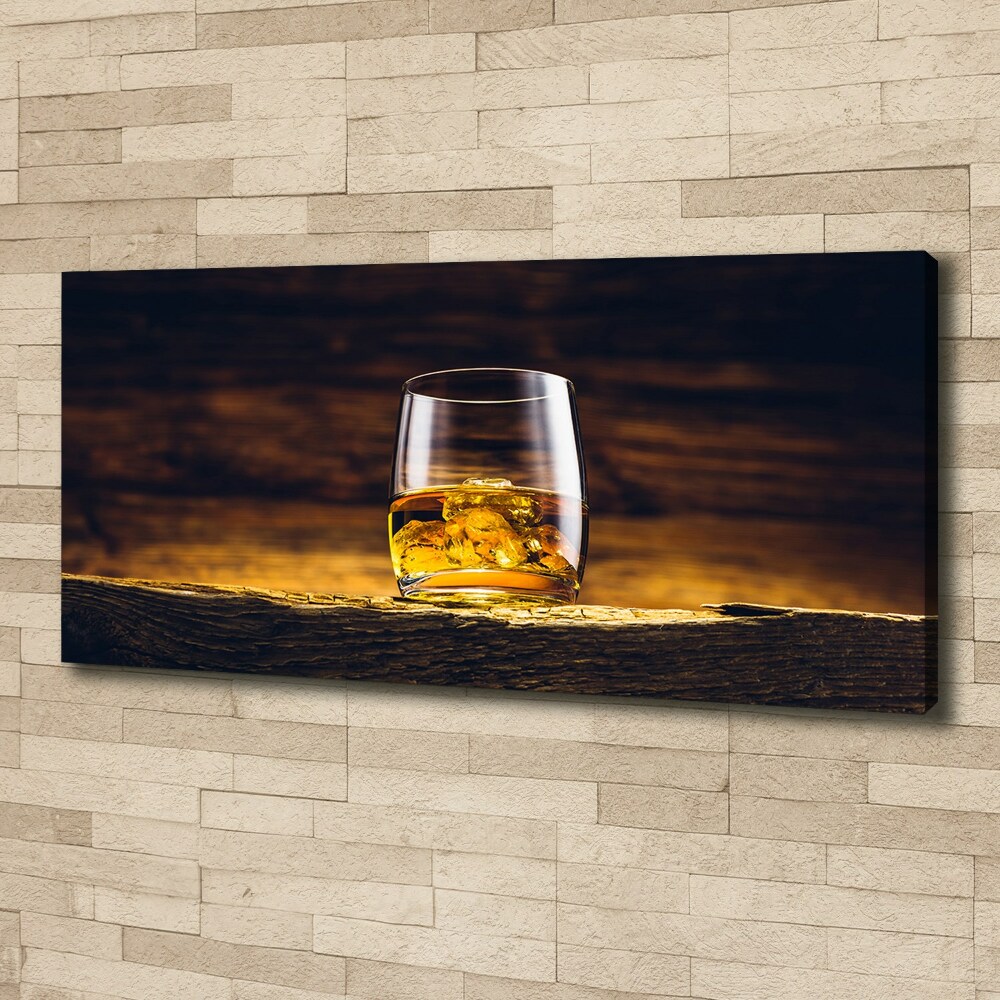 Tableau mural sur toile Bourbon dans un verre