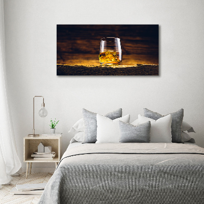 Tableau mural sur toile Bourbon dans un verre