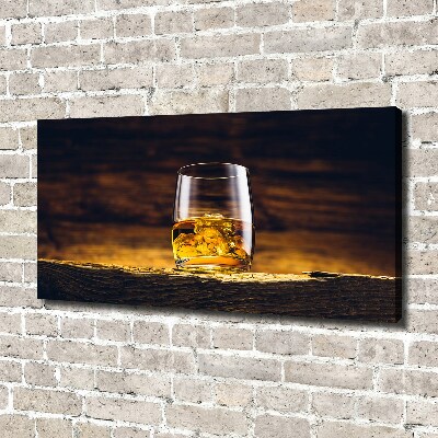 Tableau mural sur toile Bourbon dans un verre