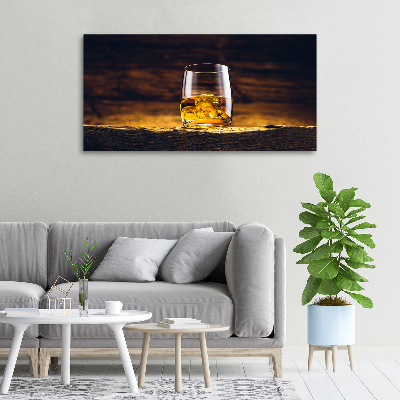 Tableau mural sur toile Bourbon dans un verre