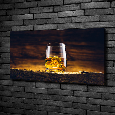 Tableau mural sur toile Bourbon dans un verre