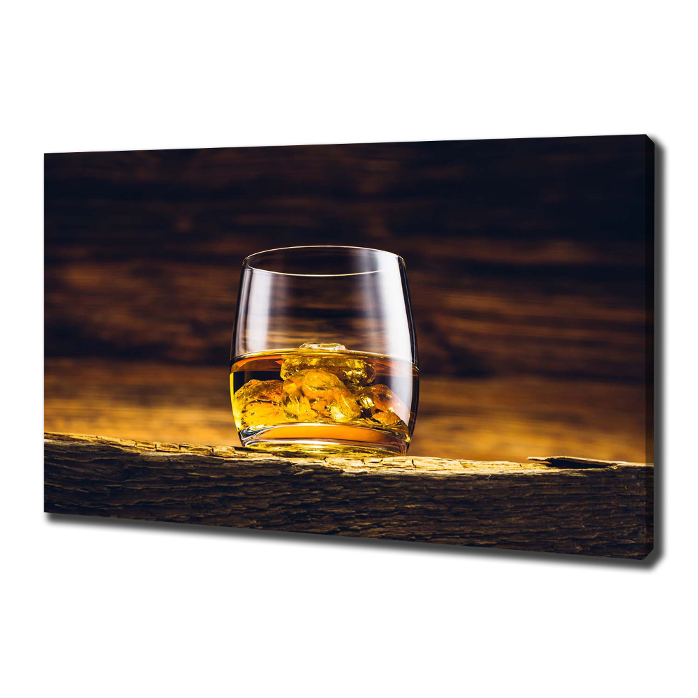 Tableau mural sur toile Bourbon dans un verre