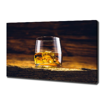 Tableau mural sur toile Bourbon dans un verre