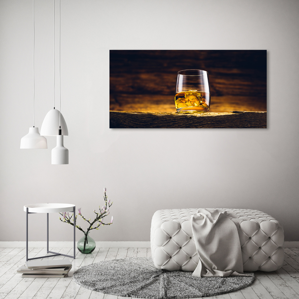 Tableau mural sur toile Bourbon dans un verre