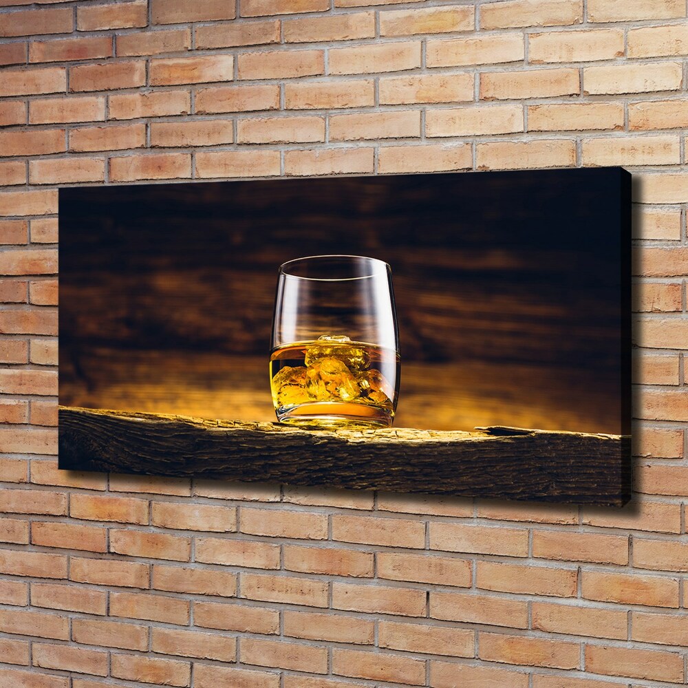 Tableau mural sur toile Bourbon dans un verre