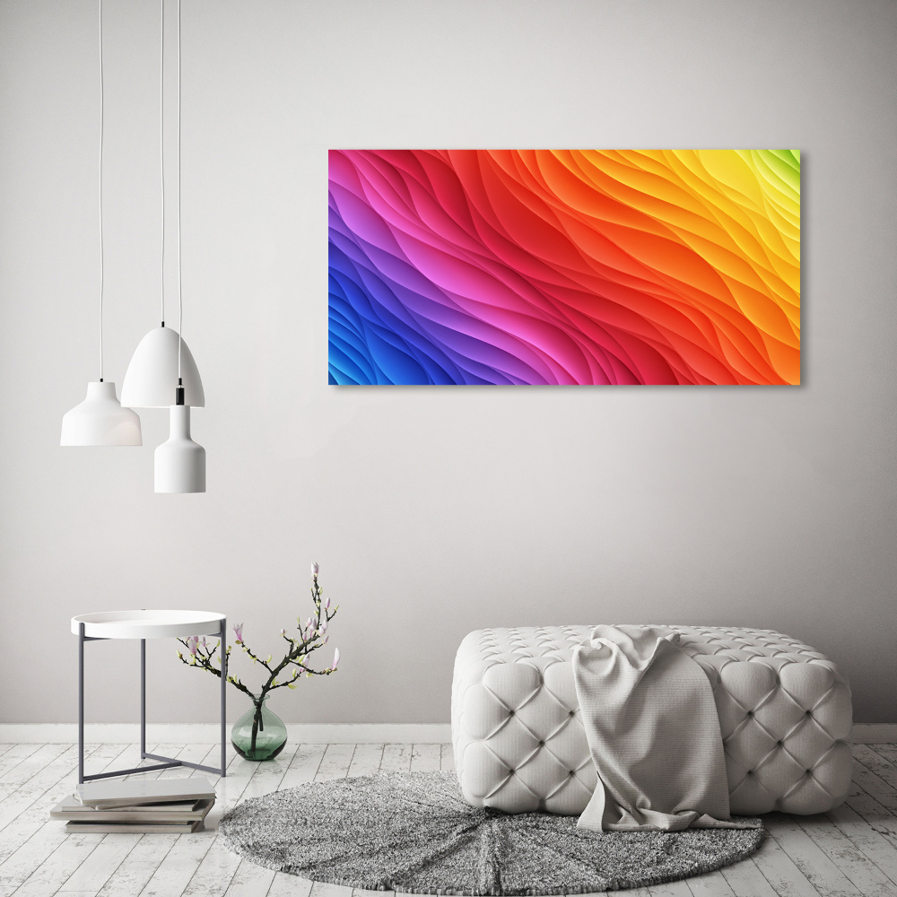 Tableau sur toile Vagues colorées