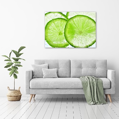 Tableau toile imprimée Limes sous l'eau