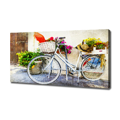 Tableau sur toile Vélo blanc