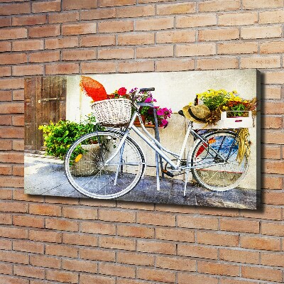 Tableau sur toile Vélo blanc