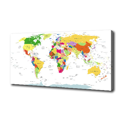 Tableau imprimé sur toile Carte du monde