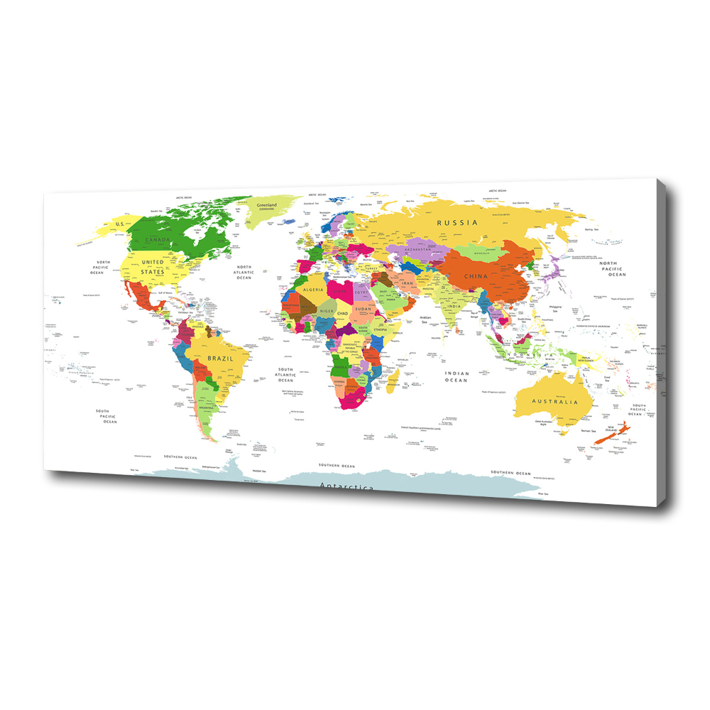 Tableau imprimé sur toile Carte du monde