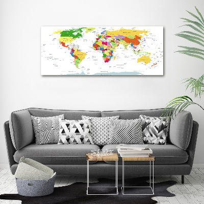 Tableau imprimé sur toile Carte du monde