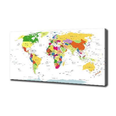 Tableau imprimé sur toile Carte du monde