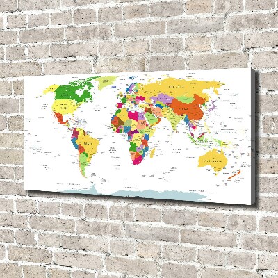 Tableau imprimé sur toile Carte du monde