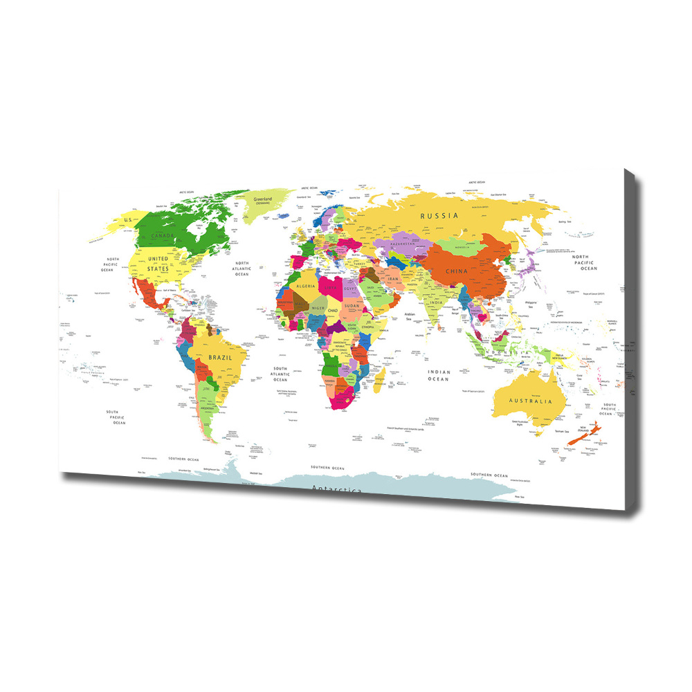 Tableau imprimé sur toile Carte du monde