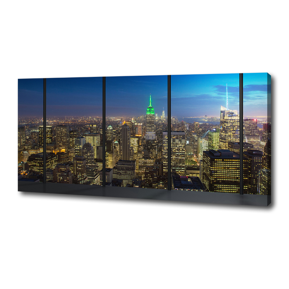 Tableau imprimé sur toile New York de nuit