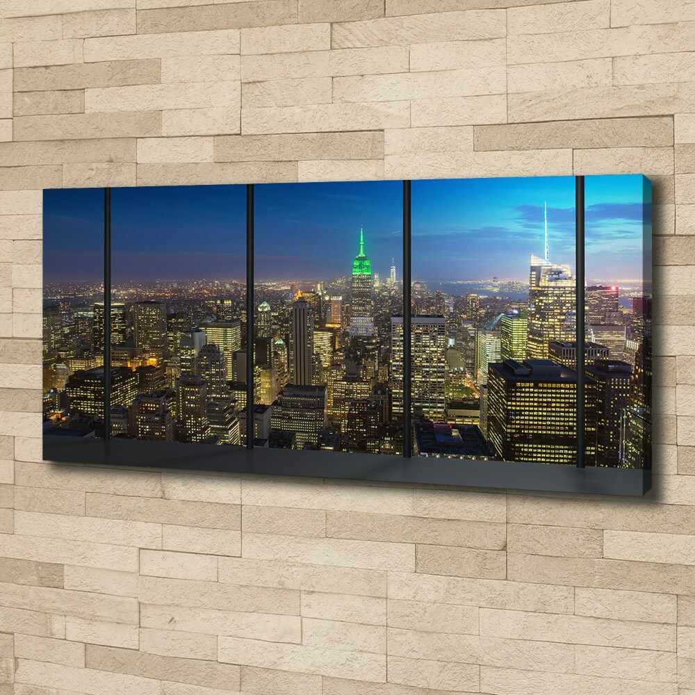 Tableau imprimé sur toile New York de nuit