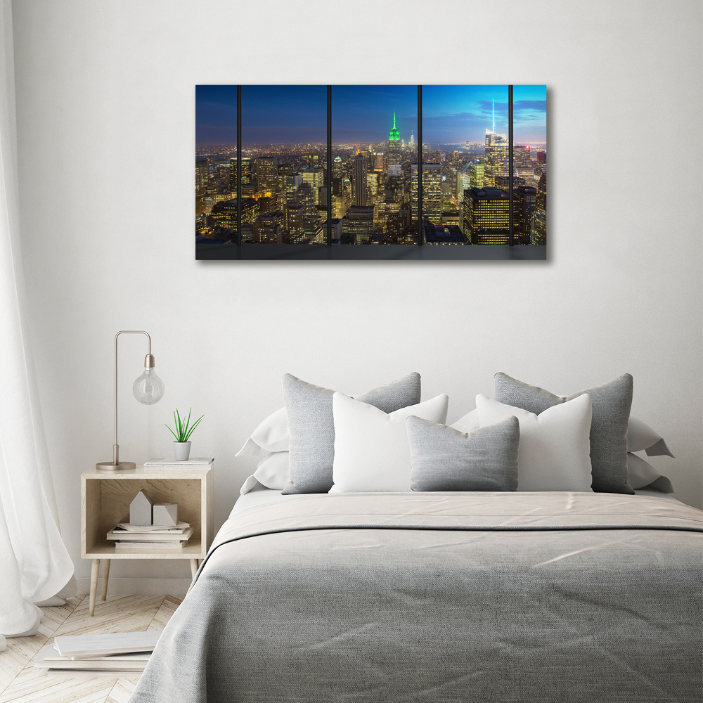 Tableau imprimé sur toile New York de nuit