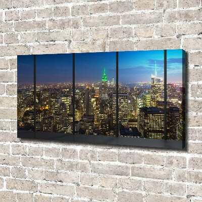 Tableau imprimé sur toile New York de nuit