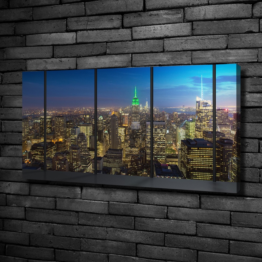 Tableau imprimé sur toile New York de nuit