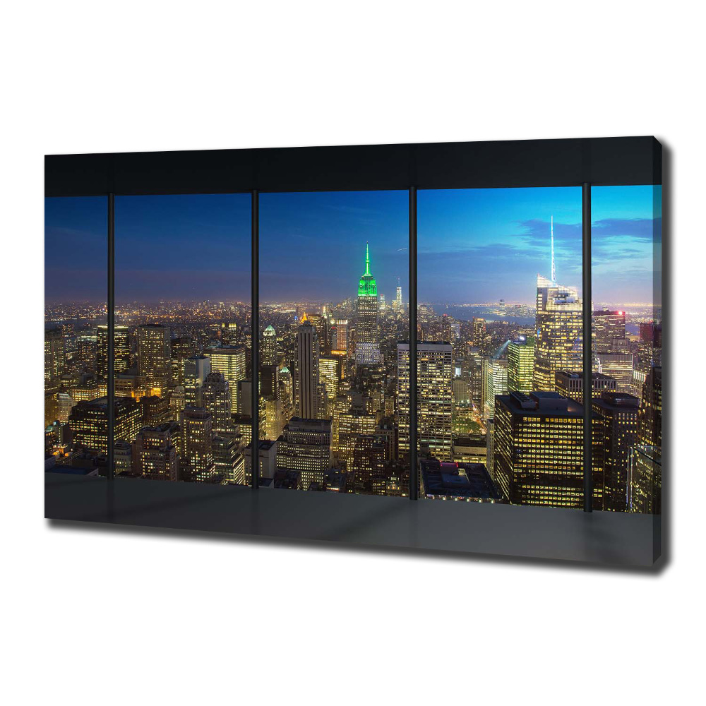 Tableau imprimé sur toile New York de nuit