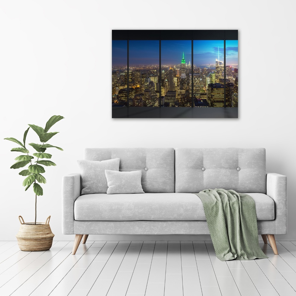 Tableau imprimé sur toile New York de nuit