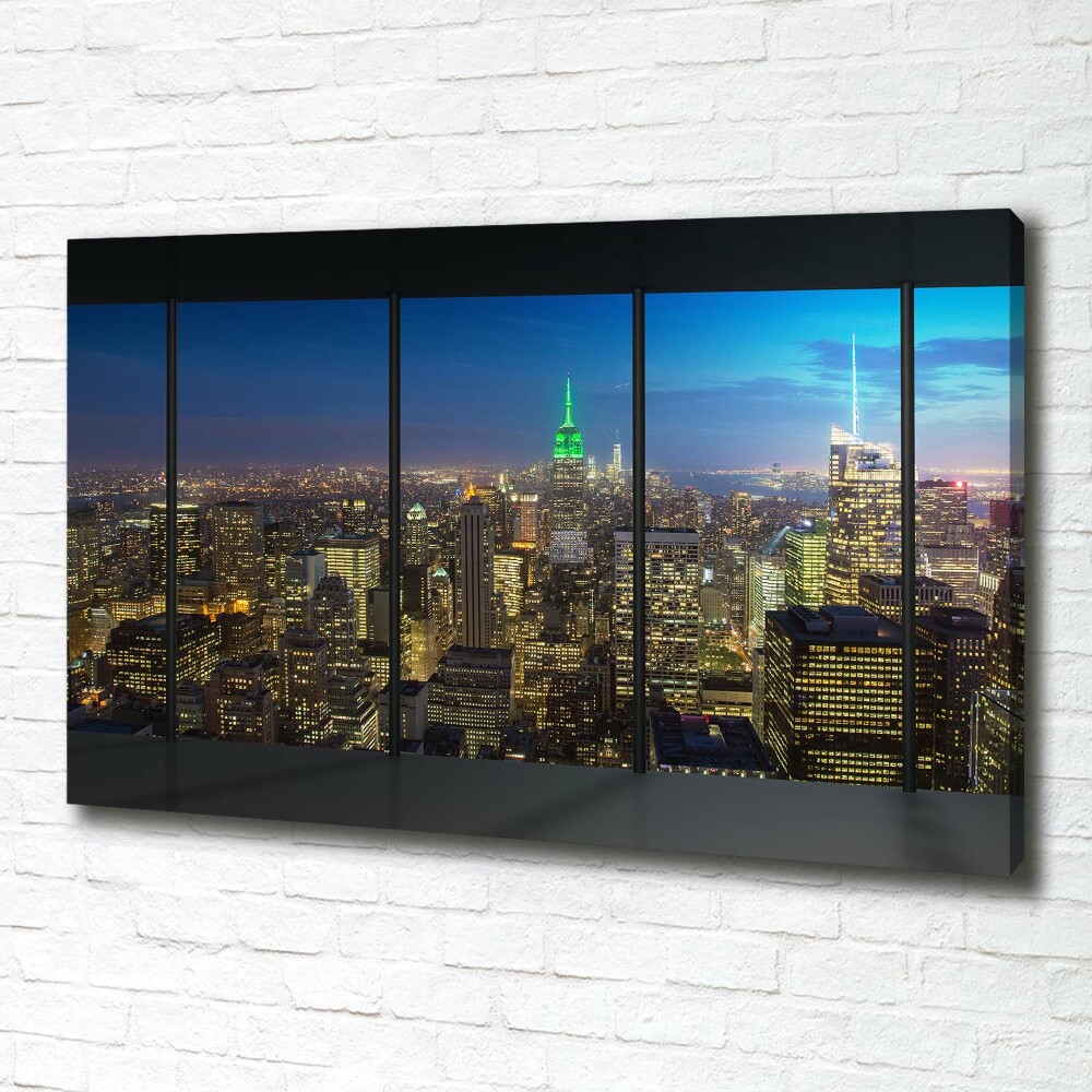 Tableau imprimé sur toile New York de nuit