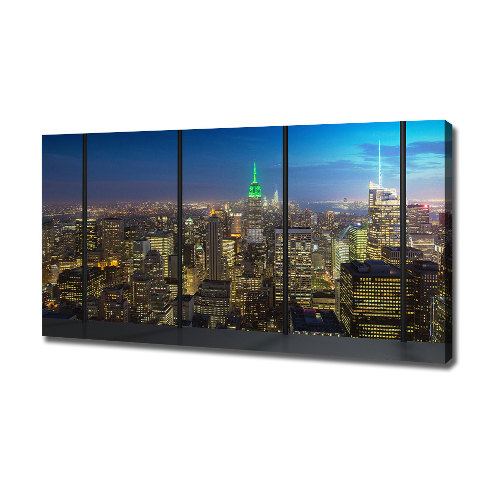 Tableau imprimé sur toile New York de nuit